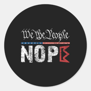 Sticker Rond Symbole de la protestation No Kings Nope 4 juillet