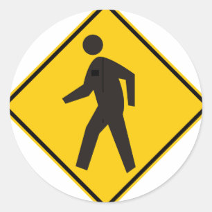 STICKER ROND SYMBOLE DE LA ROUTE DU PISCINE