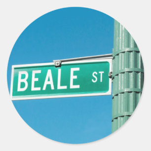 Sticker Rond Symbole de la rue Beale