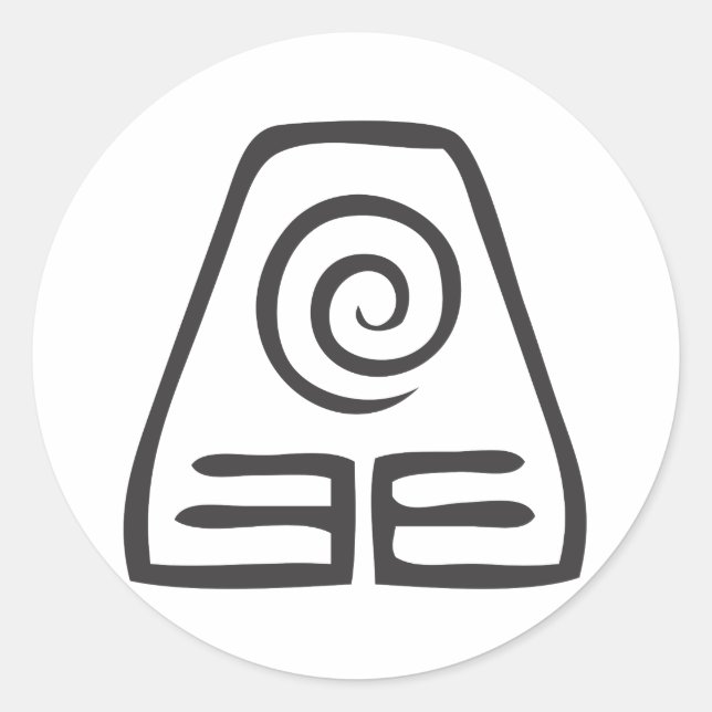 Sticker Rond Symbole de la Terre (Devant)