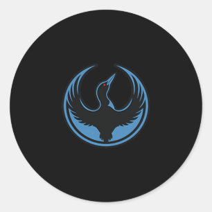 Sticker Rond symbole de l'alliance du Minnesota plongeon huard 