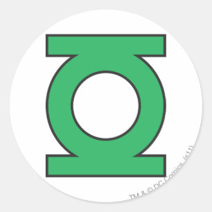 Sticker Rond Symbole de lanterne vert