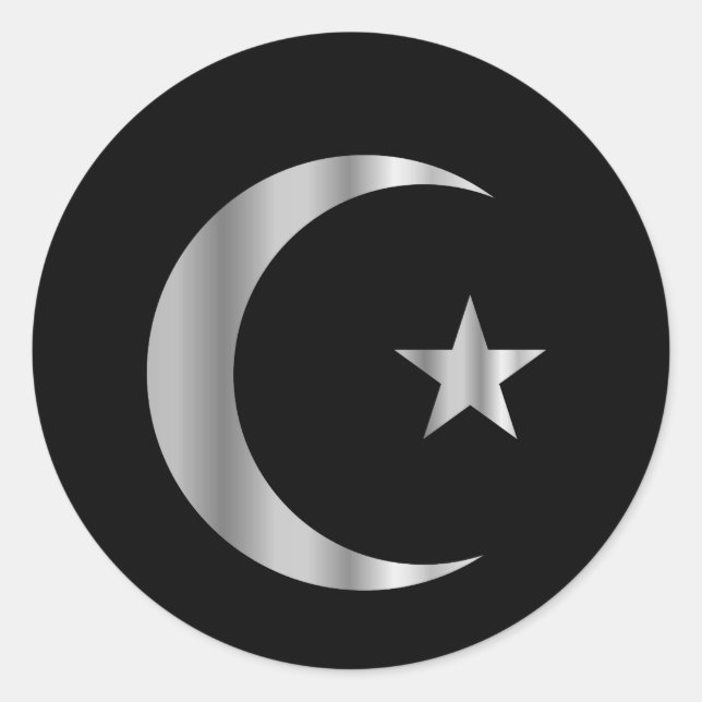 Sticker Rond Symbole de l'Islam (Devant)