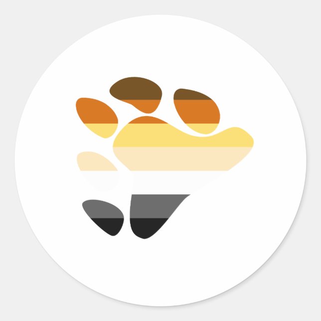 Sticker Rond Symbole de l'ours (Devant)