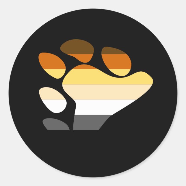 Sticker Rond Symbole de l'ours (Devant)