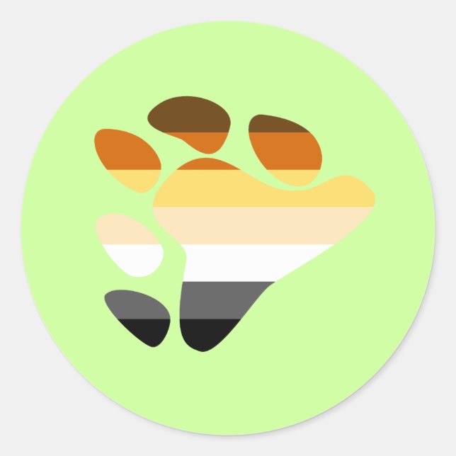 Sticker Rond Symbole de l'ours (Devant)