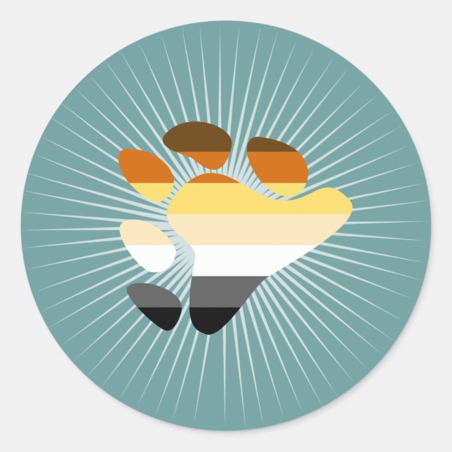 Sticker Rond Symbole de l'ours (Devant)