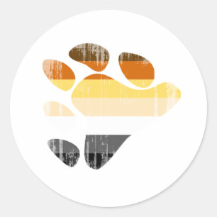 Sticker Rond Symbole de l'ours en détresse