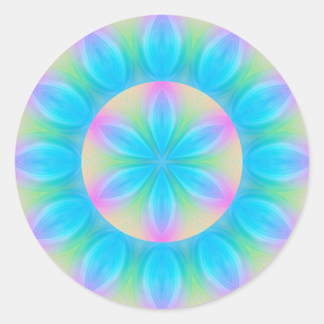Sticker Rond Symbole de mandala mystique (Devant)