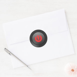 Sticker Rond Symbole de mise hors tension