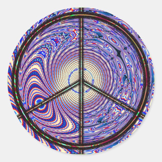 Sticker Rond Symbole de paix Spider (Devant)