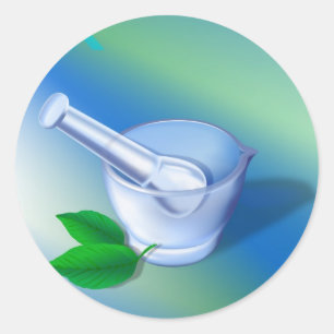 Sticker Rond Symbole de pharmacie