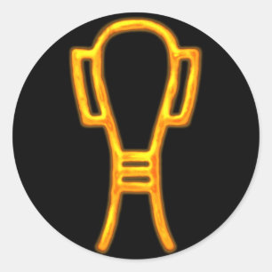 Sticker Rond Symbole de protection égyptienne en boucle Sa