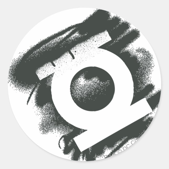 Sticker Rond Symbole de pulvérisation de lanterne verte (Devant)