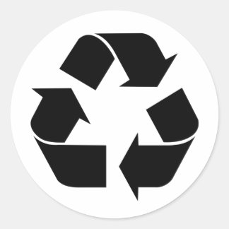 Sticker Rond symbole de recyclage
