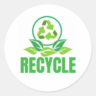 Sticker Rond Symbole de recyclage