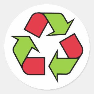 Sticker Rond Symbole de recyclage