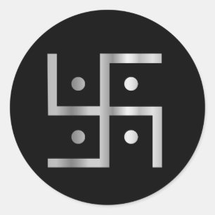 Sticker Rond Symbole de svastika d'hindouisme