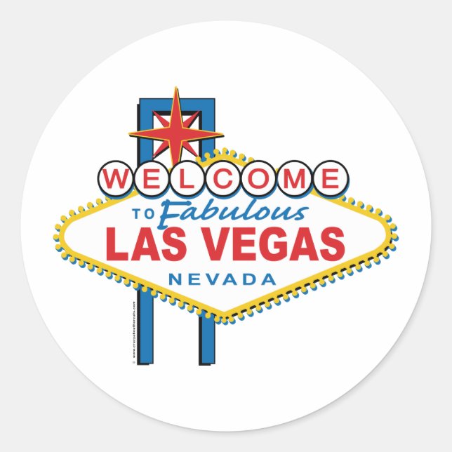 Sticker Rond SYMBOLE DES MOTS D'ACCUEIL À Las Vegas (Devant)