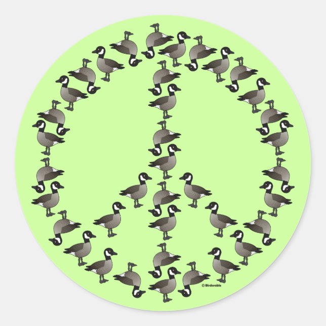 Sticker Rond Symbole des oies (Devant)