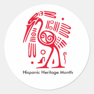 Sticker Rond Symbole des oiseaux mexicains Mois du patrimoine e