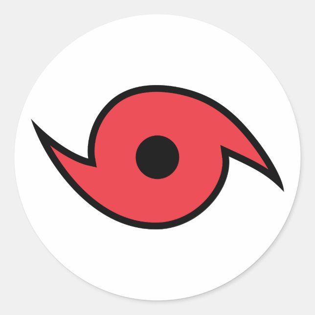 Sticker Rond Symbole des ouragans (Devant)