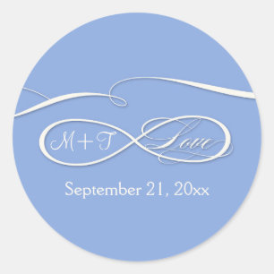 Sticker Rond Symbole d'infini Connexion Ensemble de Mariages d'