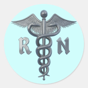 Sticker Rond Symbole d'infirmière autorisée