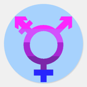 Sticker Rond Symbole Drapeau transversal 2