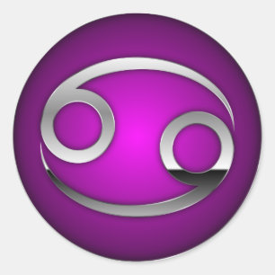 Sticker Rond Symbole du cancer - Zodiaque