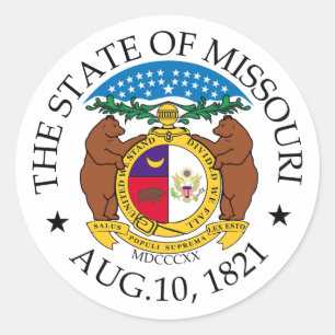 Sticker Rond Symbole du Missouri