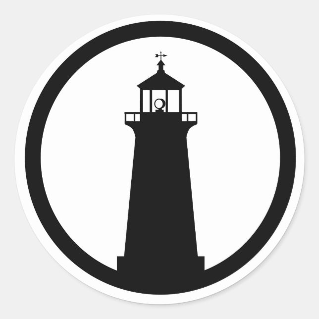 Sticker Rond symbole du phare (Devant)