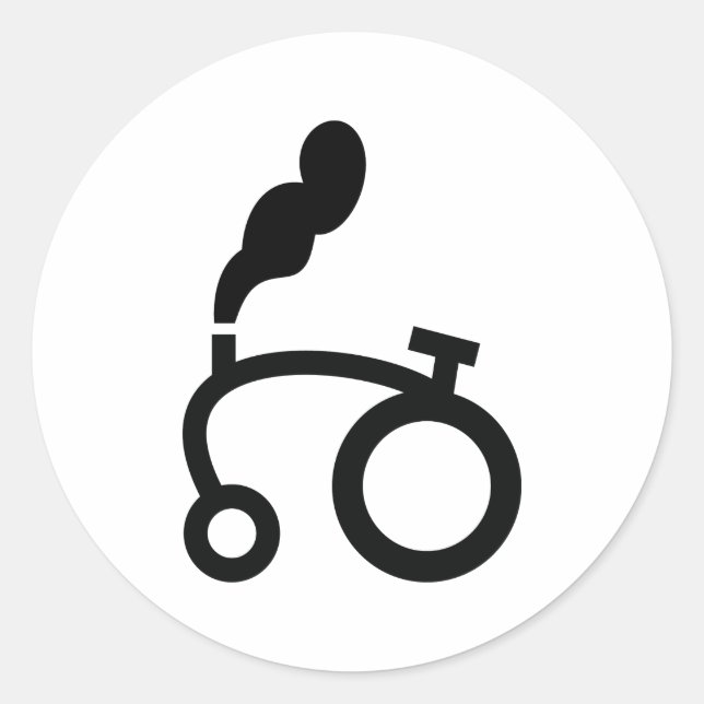Sticker Rond symbole du tracteur agricole (Devant)