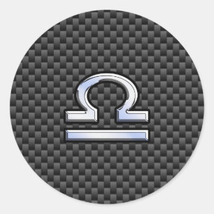 Sticker Rond Symbole du Zodiaque de la Libra sur la décoration 