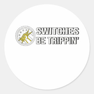 Sticker Rond Symbole électronique drapeau électronique Wordwitz