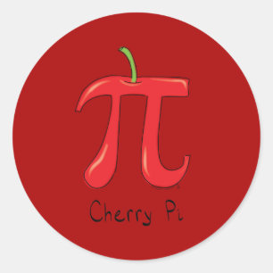 Sticker Rond Symbole Fantaisie Math Cherry Pi