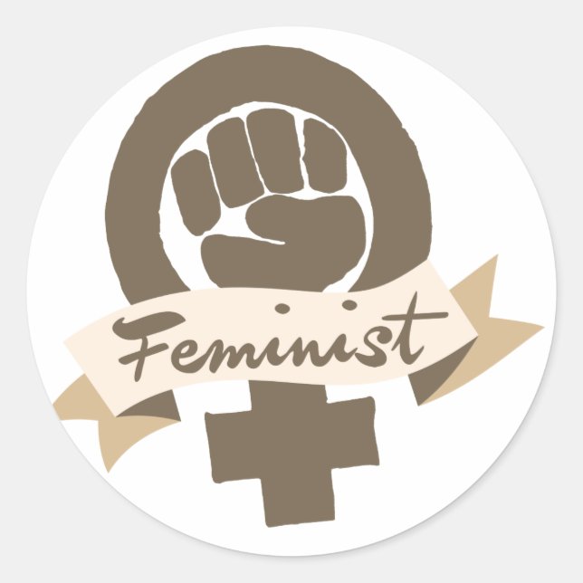 Sticker Rond Symbole féministe (Devant)