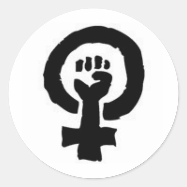 Sticker Rond Symbole féministe (Devant)