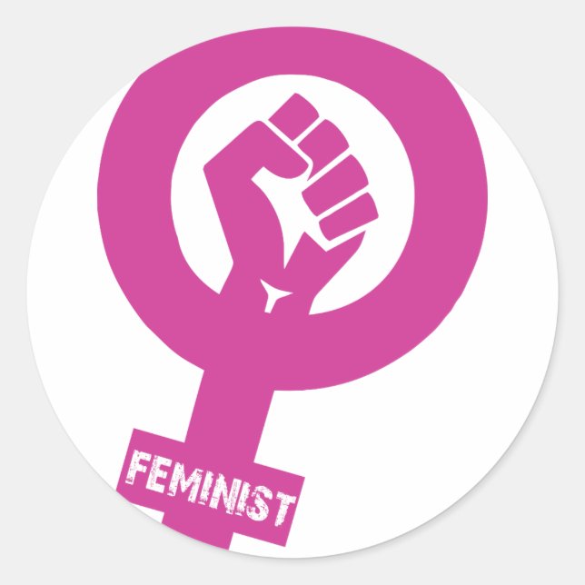 Sticker Rond Symbole féministe des droits des femmes (Devant)