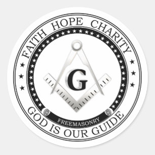 Sticker Rond Symbole franc-maçonnerie