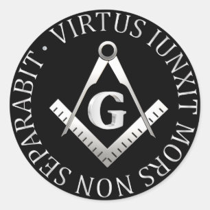 Sticker Rond Symbole franc-maçonnerie