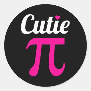 Sticker Rond Symbole Funny Pi Chemise Cutie Pi National Pi Day
