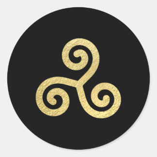 Sticker Rond Symbole gaélique irlandais antique des spirales ce