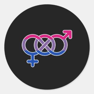 Sticker Rond Symbole genre de bisexualité