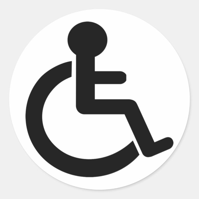 Sticker Rond Symbole Handicap (Devant)