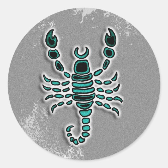 Sticker Rond SYMBOLE Horoscope Scorpio (Devant)