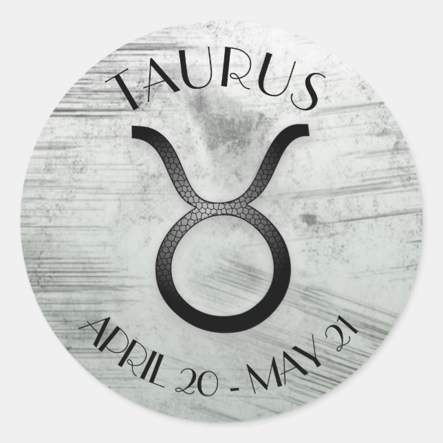 Sticker Rond SYMBOLE Horoscope Taurus Zodiaque Astrologie (Devant)