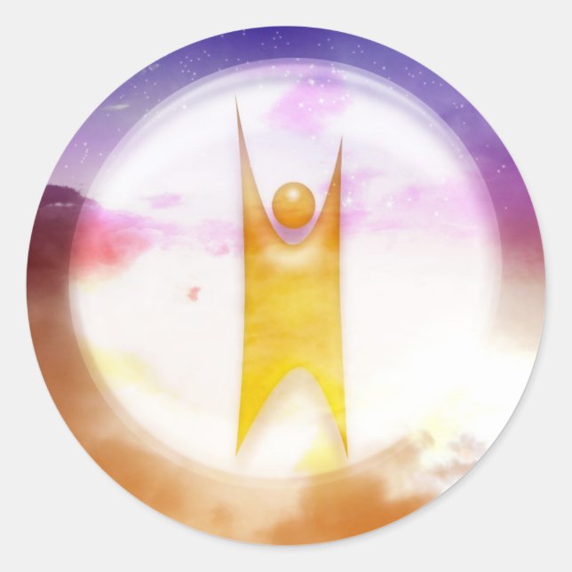 Sticker Rond Symbole humanisme (Devant)