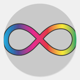 Sticker Rond Symbole infini de la neurodiversité