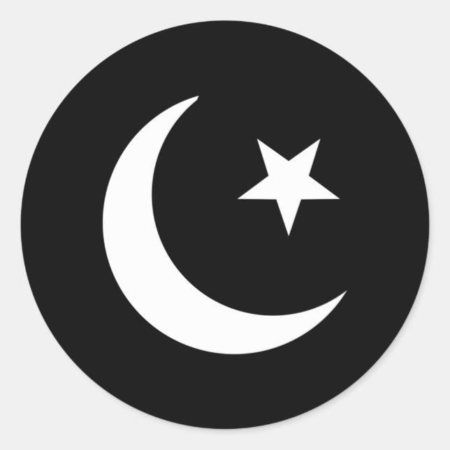 Sticker Rond Symbole islamique (Devant)